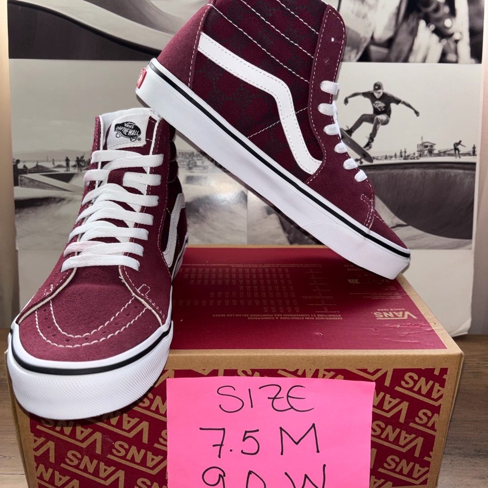 Vans Sk8-Hi sz 7.5 Men’s 9.0 Woman